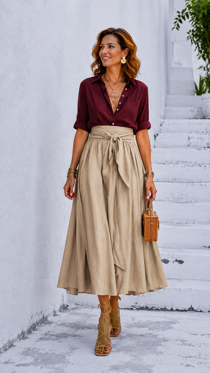 ARMONY™ | Conjunto Blusa y Falda Elegante