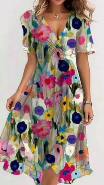 NAOMIE™ | Vestido Estampado Colorido