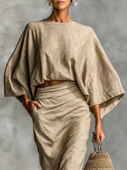 Giulia - Conjunto elegante de dos piezas con falda