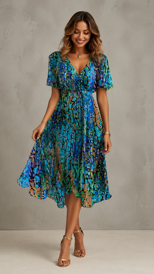 NAOMIE™ | Vestido Estampado Colorido